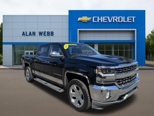 2017 Chevrolet Silverado 1500 LTZ in Black — front three-quarter view