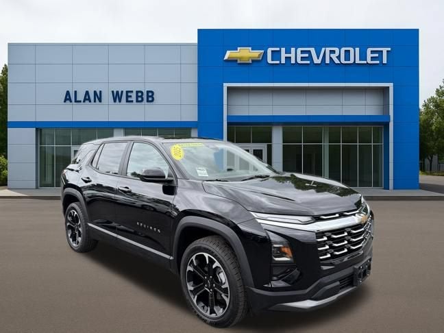 2025 Chevrolet Equinox LT in Mosaic Black Metallic — front three-quarter view