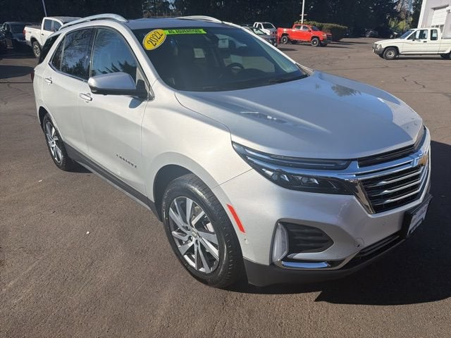 2022 Chevrolet Equinox Premier in Silver Ice Metallic — front three-quarter view