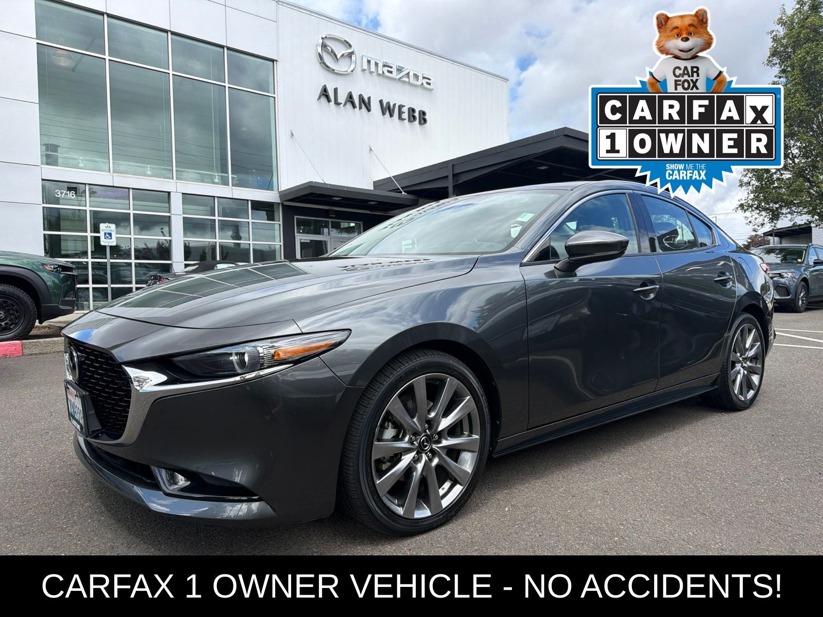 2023 Mazda Mazda3 2.5 S Premium Package Base in Machine Gray Metallic — front three-quarter view