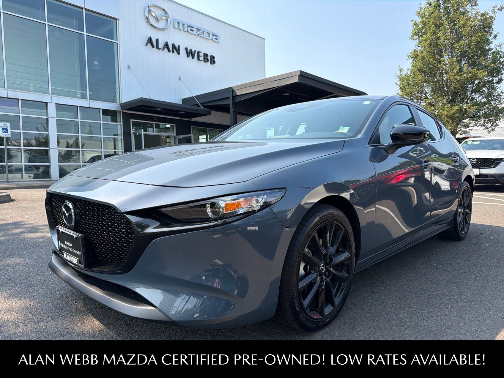 2026 Mazda Mazda3 2.5 S Carbon Edition in Polymetal Gray Metallic — front three-quarter view
