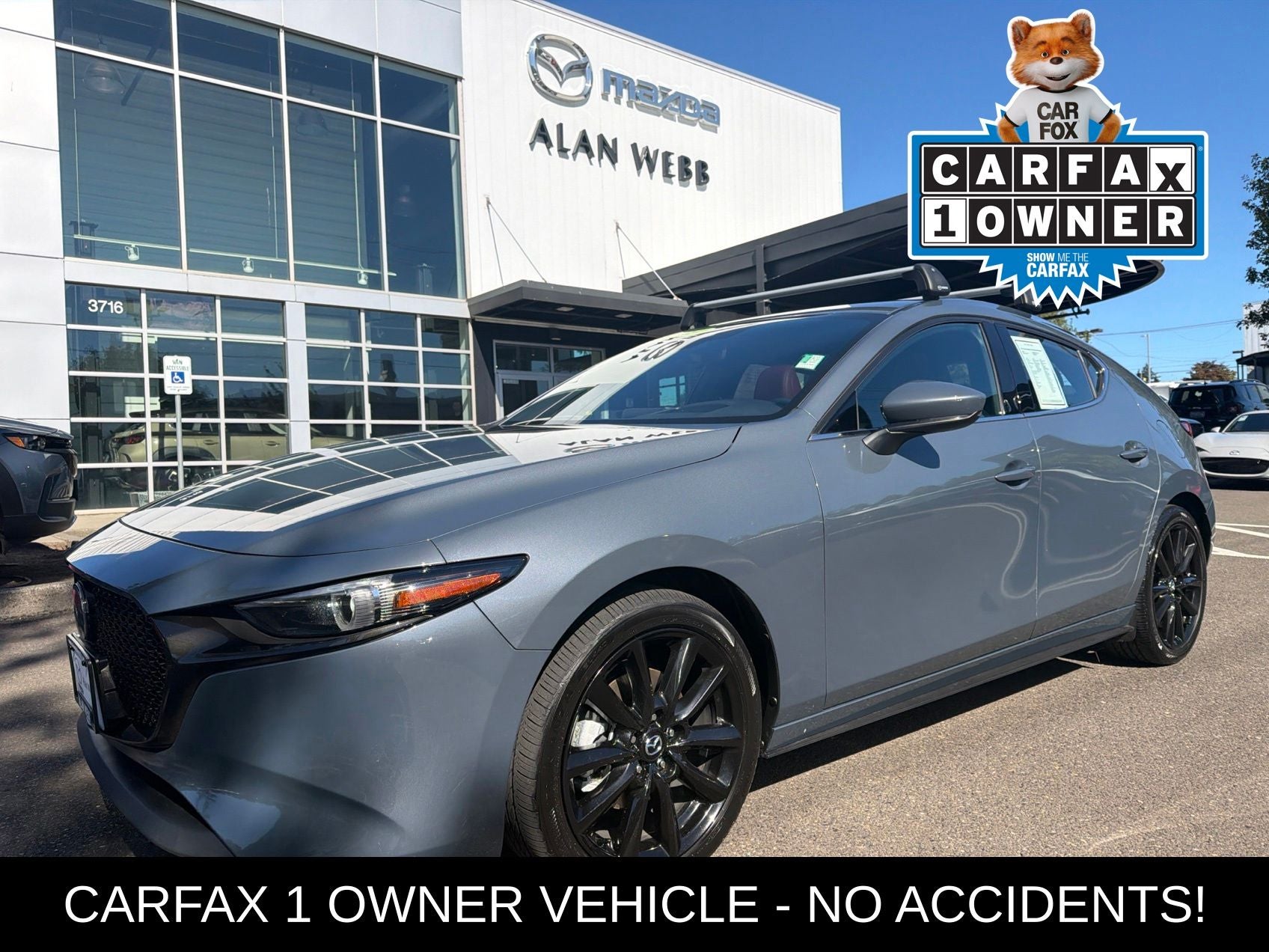 2023 Mazda Mazda3 2.5 S Premium Package in Polymetal Gray Metallic — front three-quarter view