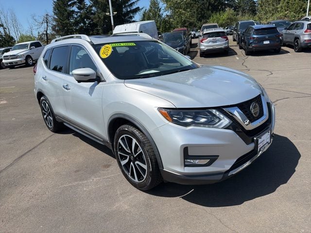 2018 Nissan Rogue SL in Brilliant Silver — front three-quarter view